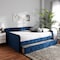 Baxton Studio Jona Blue Velvet and Button Tufted Full Size Daybed with Trundle 169-10846 - alternate 3